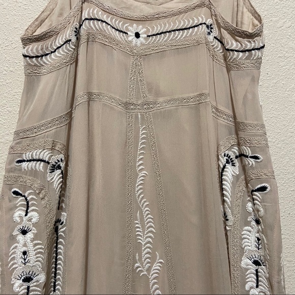 Anthropologie Maeve Embroidered Slip Dress Medium - Picture 14 of 17